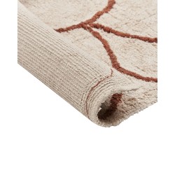 Dywan bawełniany 200 x 200 cm beżowo-brązowy AVDAN