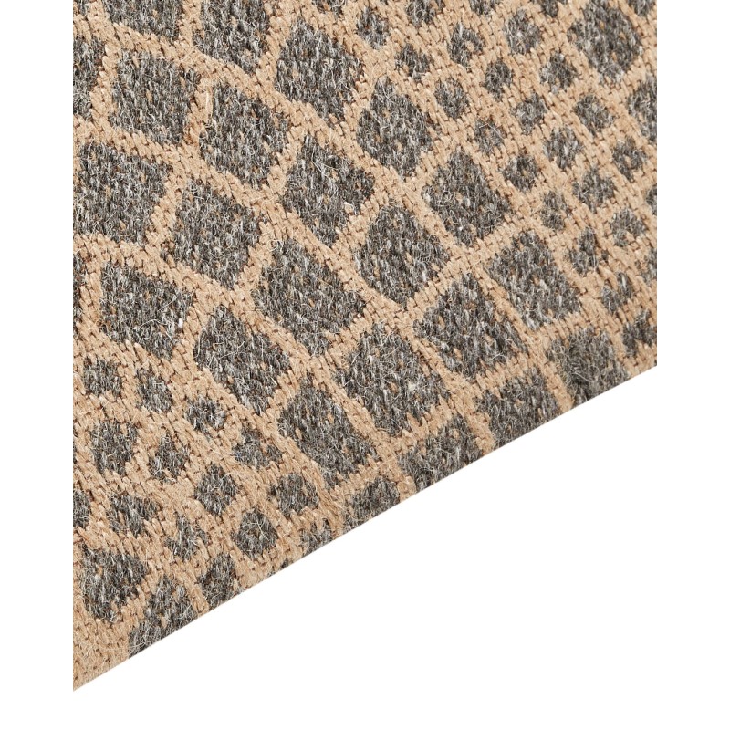Dywan z juty 160 x 230 cm beżowy z szarym ARIBA