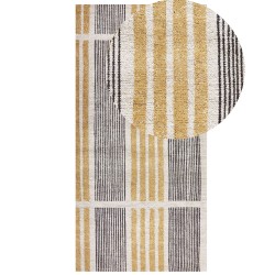 Dywan bawełniany 80 x 150 cm żółto-czarny KATRA