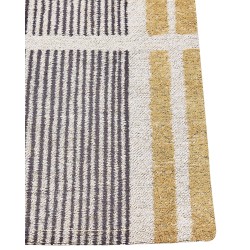 Dywan bawełniany 80 x 150 cm żółto-czarny KATRA