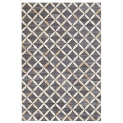 Dywan skórzany 140 x 200 cm szaro-beżowy GENC