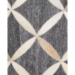 Dywan skórzany 140 x 200 cm szaro-beżowy GENC