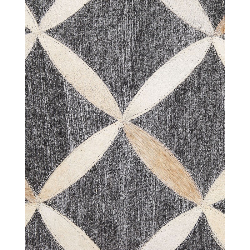 Dywan skórzany 140 x 200 cm szaro-beżowy GENC