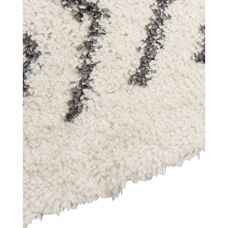 Dywan shaggy 80 x 300 cm biało-szary AYRUM