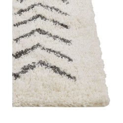 Dywan shaggy 80 x 300 cm biało-szary AYRUM