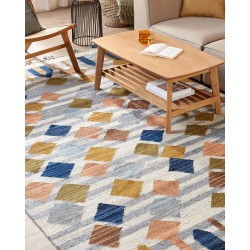 Dywan wełniany kilim 200 x 300 cm wielokolorowy KASAKH