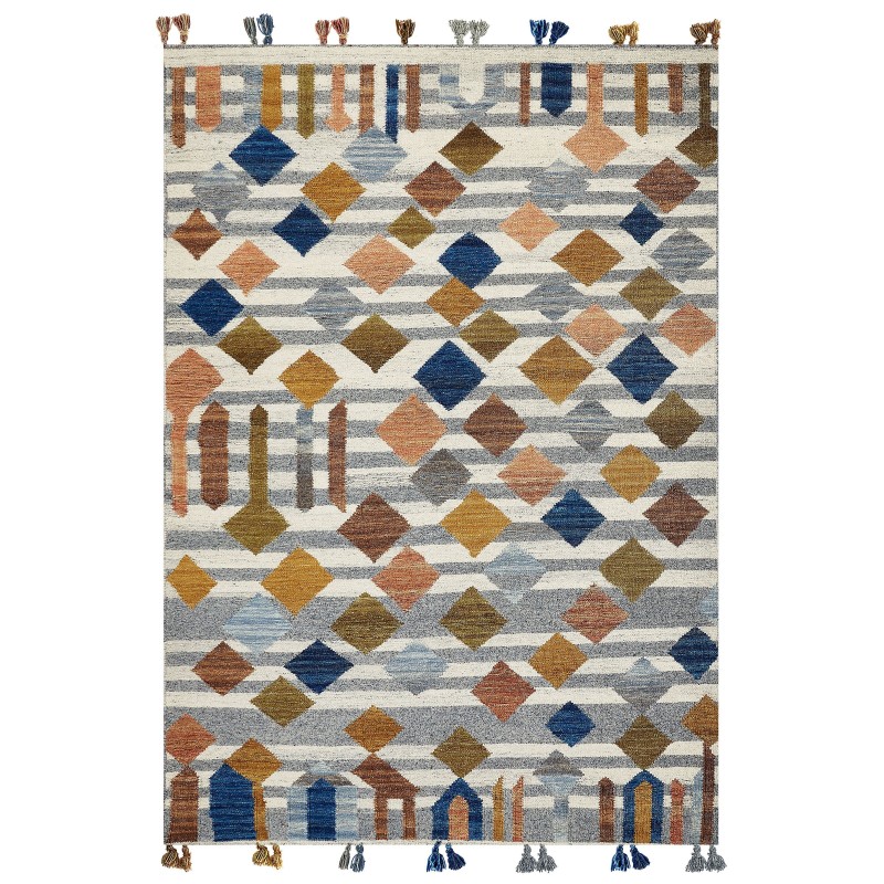 Dywan wełniany kilim 200 x 300 cm wielokolorowy KASAKH