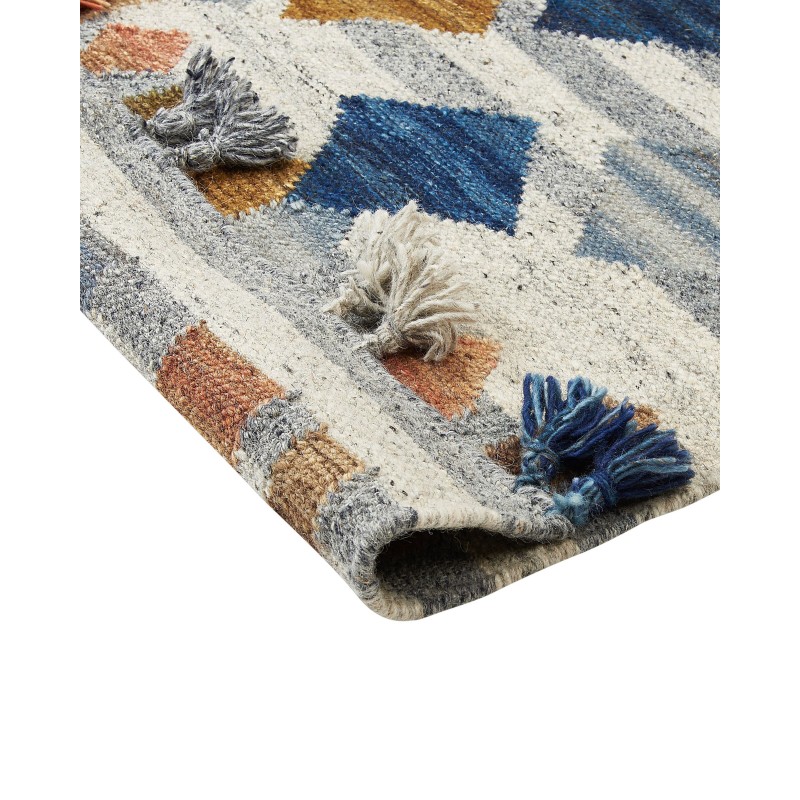 Dywan wełniany kilim 200 x 300 cm wielokolorowy KASAKH