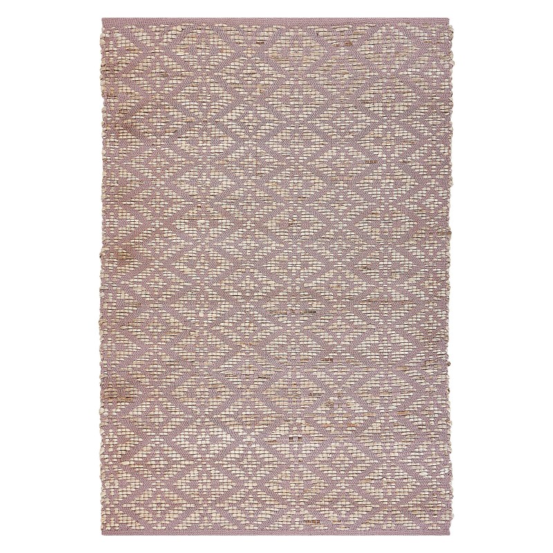 Dywan bawełniany 140 x 200 cm beżowy z różowym GERZE