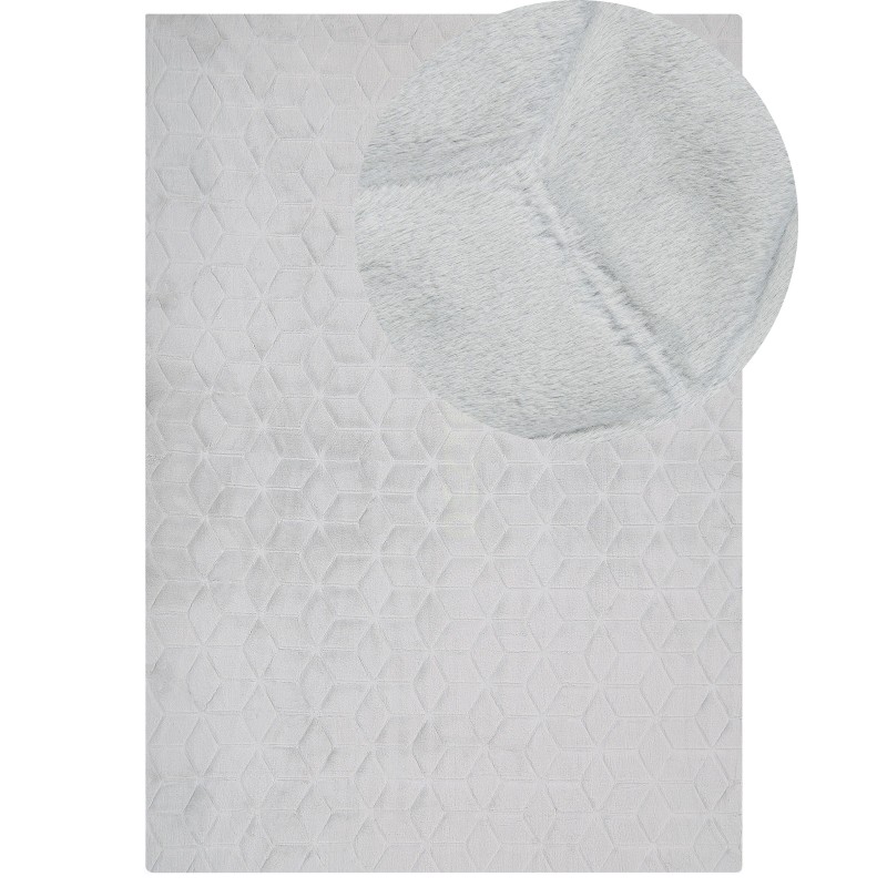 Dywan sztuczne futro królika 160 x 230 cm miętowy szary THATTA