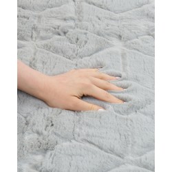 Dywan sztuczne futro królika 160 x 230 cm miętowy szary THATTA