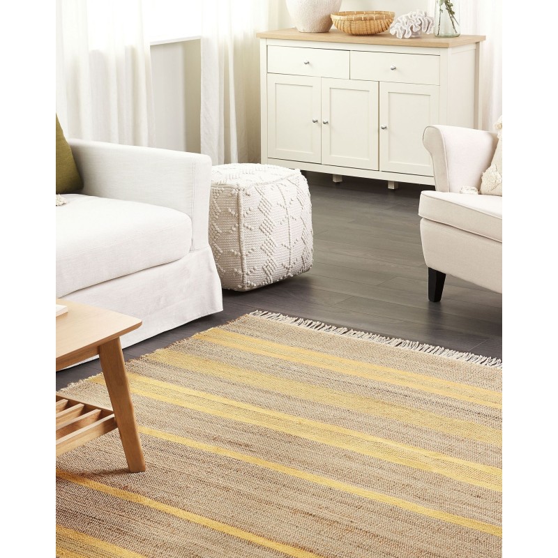 Dywan z juty 160 x 230 cm beżowo-żółty TALPUR