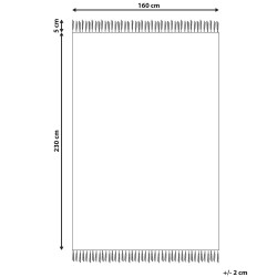 Dywan z juty 160 x 230 cm beżowo-żółty TALPUR