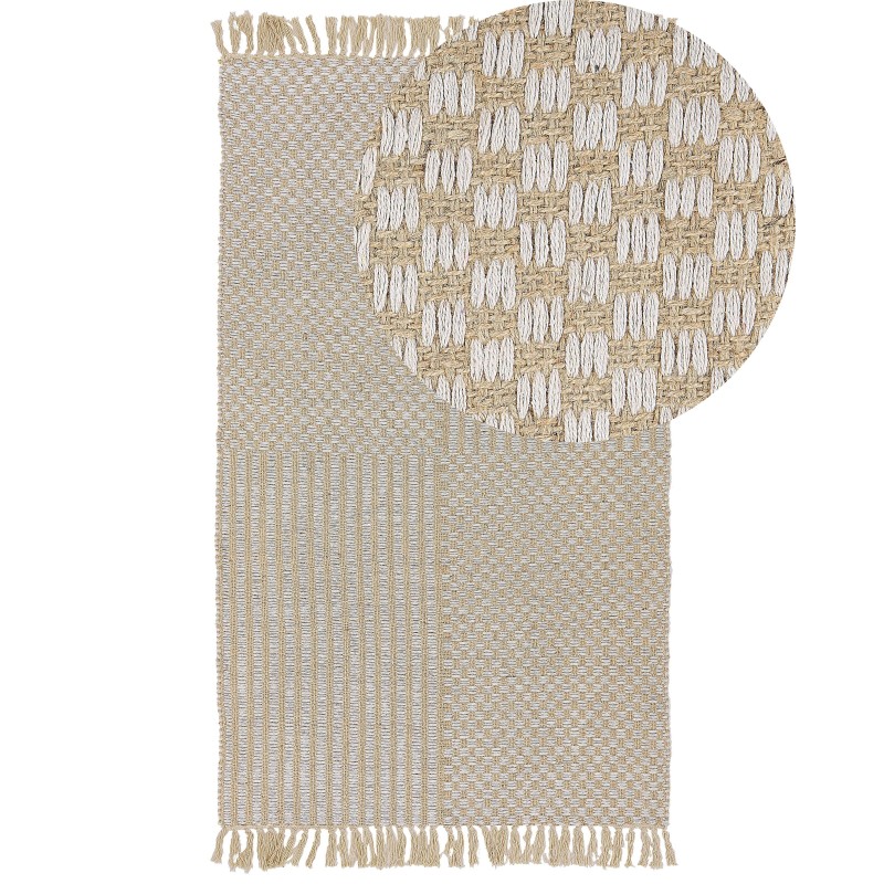Dywan z juty 80 x 150 cm beżowy ADABAG