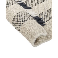 Dywan wełniany 160 x 230 cm złamana biel z czarnym TACETTIN