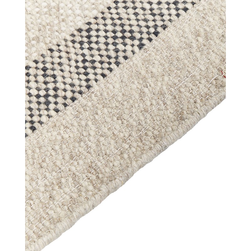 Dywan wełniany 160 x 230 cm złamana biel z czarnym TACETTIN