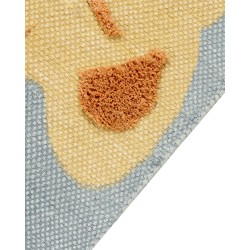 Dywan dziecięcy bawełniany motyw lamparta 80 x 150 cm żółto-szary TANGSE