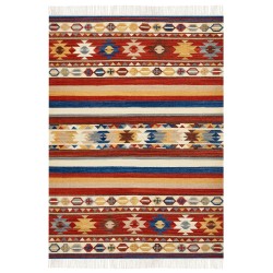 Dywan wełniany kilim 200 x 300 cm wielokolorowy JRARAT