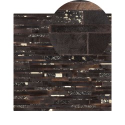 Dywan skórzany 200 x 200 cm brązowy ARTVIN