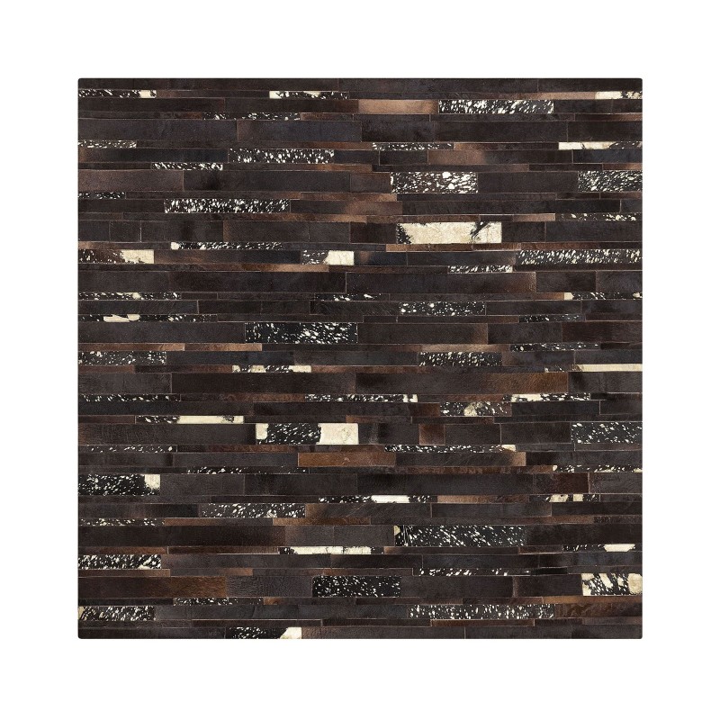 Dywan skórzany 200 x 200 cm brązowy ARTVIN