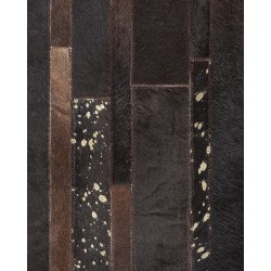 Dywan skórzany 200 x 200 cm brązowy ARTVIN