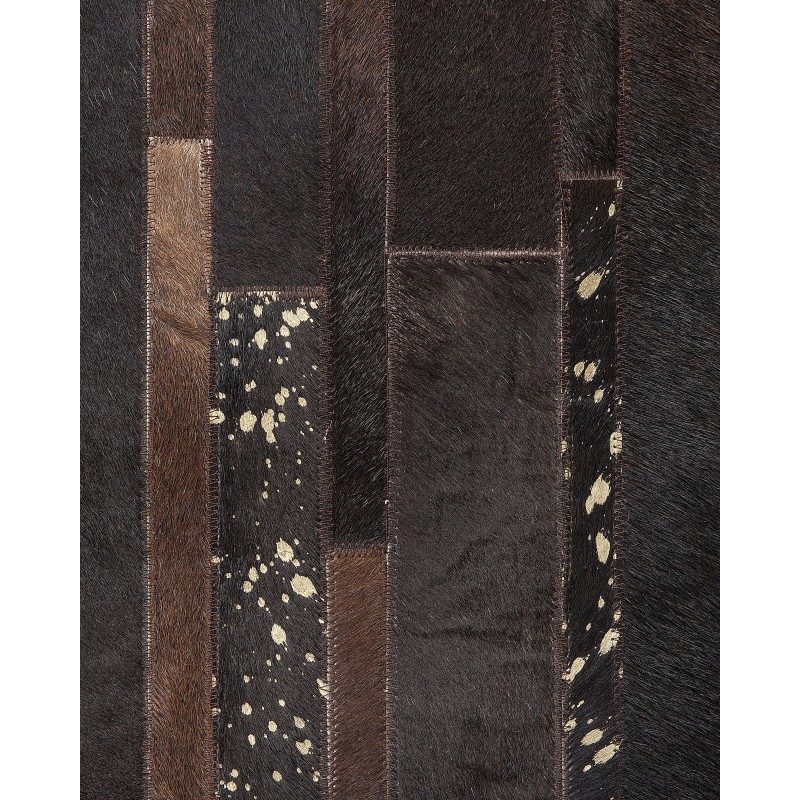 Dywan skórzany 200 x 200 cm brązowy ARTVIN