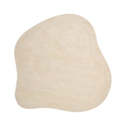 Dywan z wiskozy 160 x 160 cm beżowy GORANO