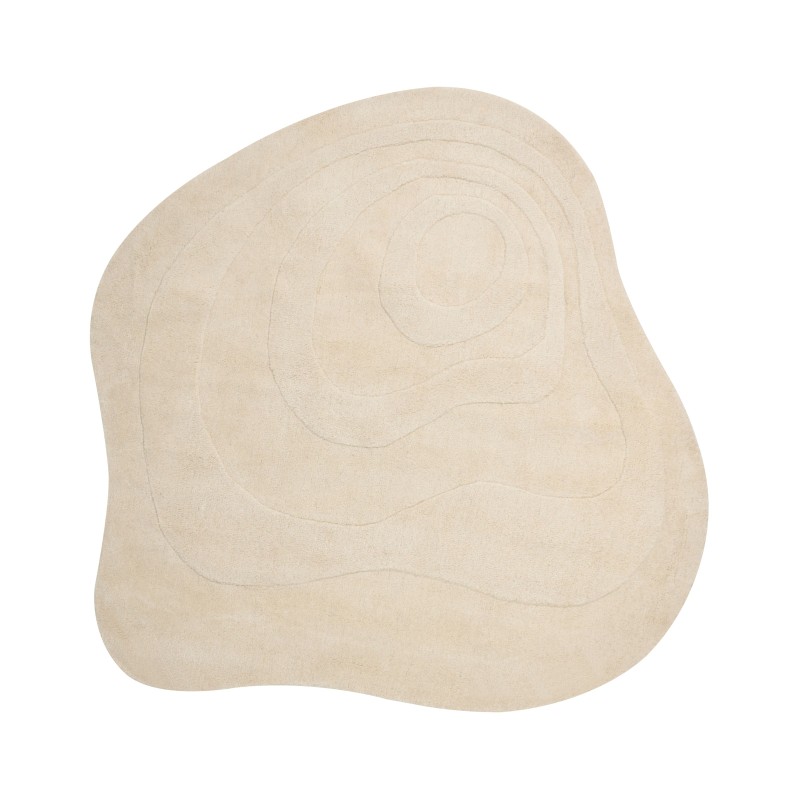 Dywan z wiskozy 160 x 160 cm beżowy GORANO