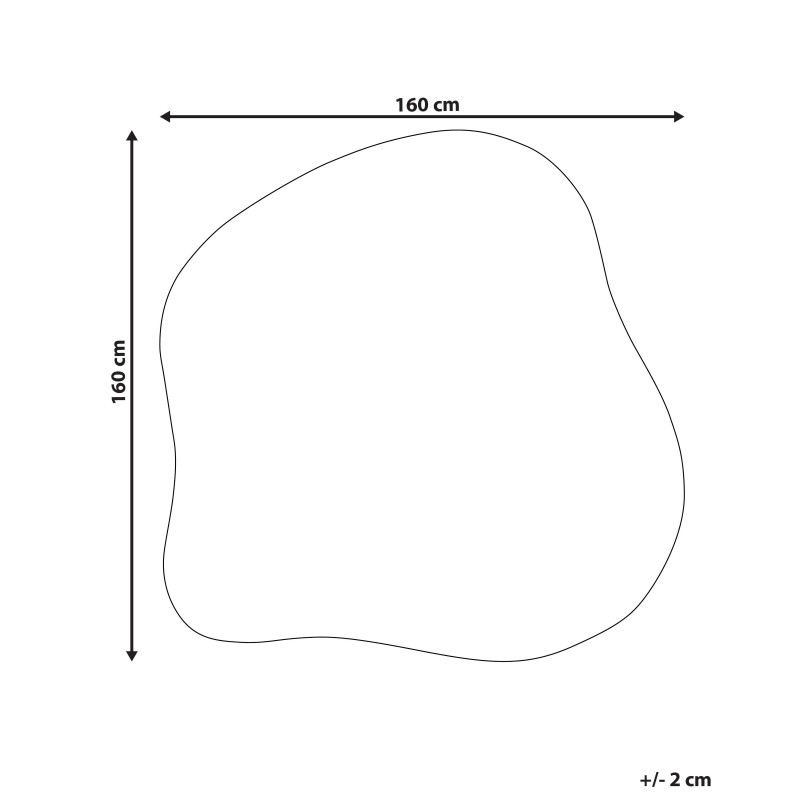 Dywan z wiskozy 160 x 160 cm beżowy GORANO