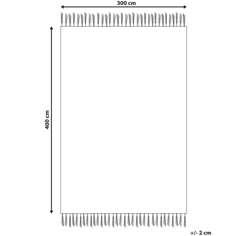 Dywan z juty 300 x 400 cm beżowy ERICEK