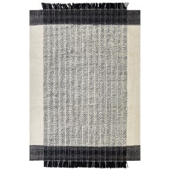 Dywan wełniany 160 x 230 cm biało-czarny KETENLI