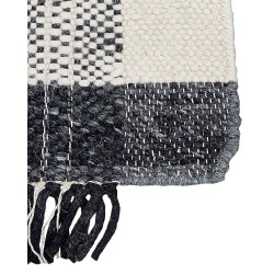 Dywan wełniany 160 x 230 cm biało-czarny KETENLI