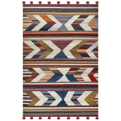 Dywan wełniany kilim 200 x 300 cm wielokolorowy MRGASHAT