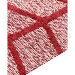 Dywan bawełniany 140 x 200 cm czerwony SIVAS