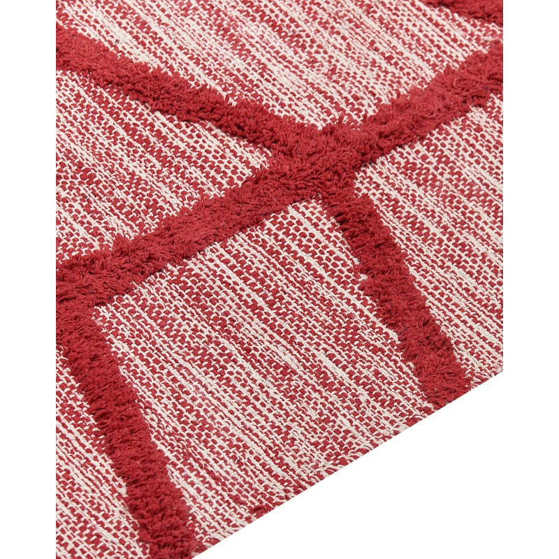 Dywan bawełniany 140 x 200 cm czerwony SIVAS