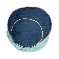 Dywan z wiskozy 200 x 200 cm granatowy KANRACH