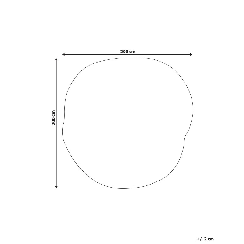 Dywan z wiskozy 200 x 200 cm granatowy KANRACH