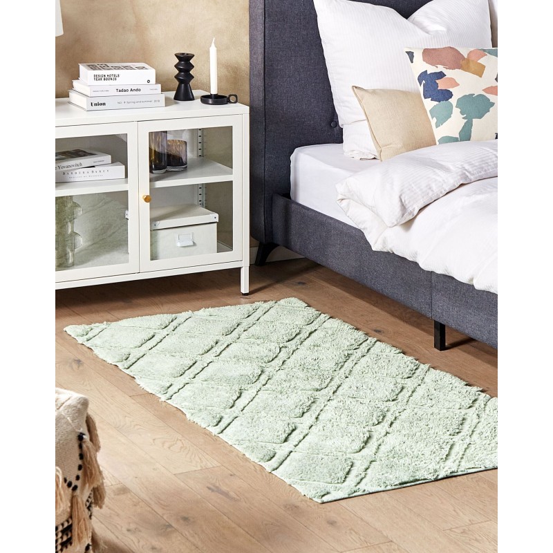 Dywan bawełniany 80 x 150 cm zielony HATAY