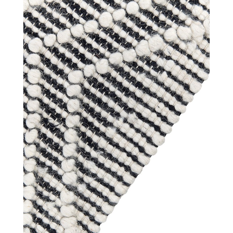 Dywan wełniany 160 x 230 cm czarno-biały SAVUCA