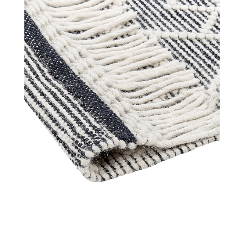 Dywan wełniany 160 x 230 cm czarno-biały SAVUCA