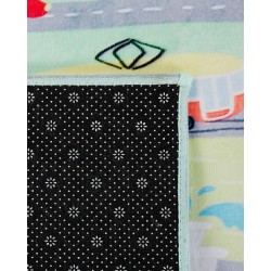 Dywan dziecięcy nadruk z miastem 80 x 150 cm zielony KEMER