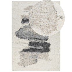Dywan Shaggy 200 x 300 cm biało-szary MASIS