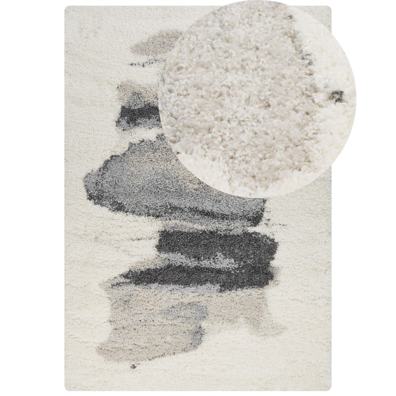 Dywan Shaggy 200 x 300 cm biało-szary MASIS