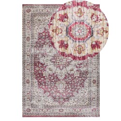 Dywan 140 x 200 cm czerwono-beżowy ARHAVI