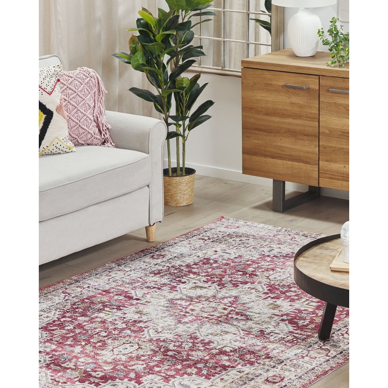 Dywan 140 x 200 cm czerwono-beżowy ARHAVI