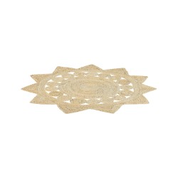 Dywan okrągły z juty ⌀ 120 cm beżowy ARABAN