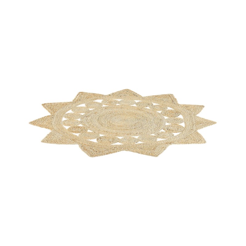 Dywan okrągły z juty ⌀ 120 cm beżowy ARABAN