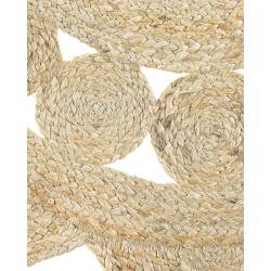 Dywan okrągły z juty ⌀ 120 cm beżowy ARABAN