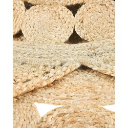 Dywan okrągły z juty ⌀ 120 cm beżowy ARABAN