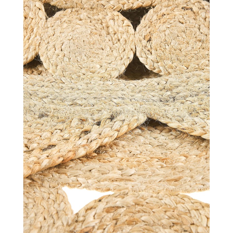 Dywan okrągły z juty ⌀ 120 cm beżowy ARABAN